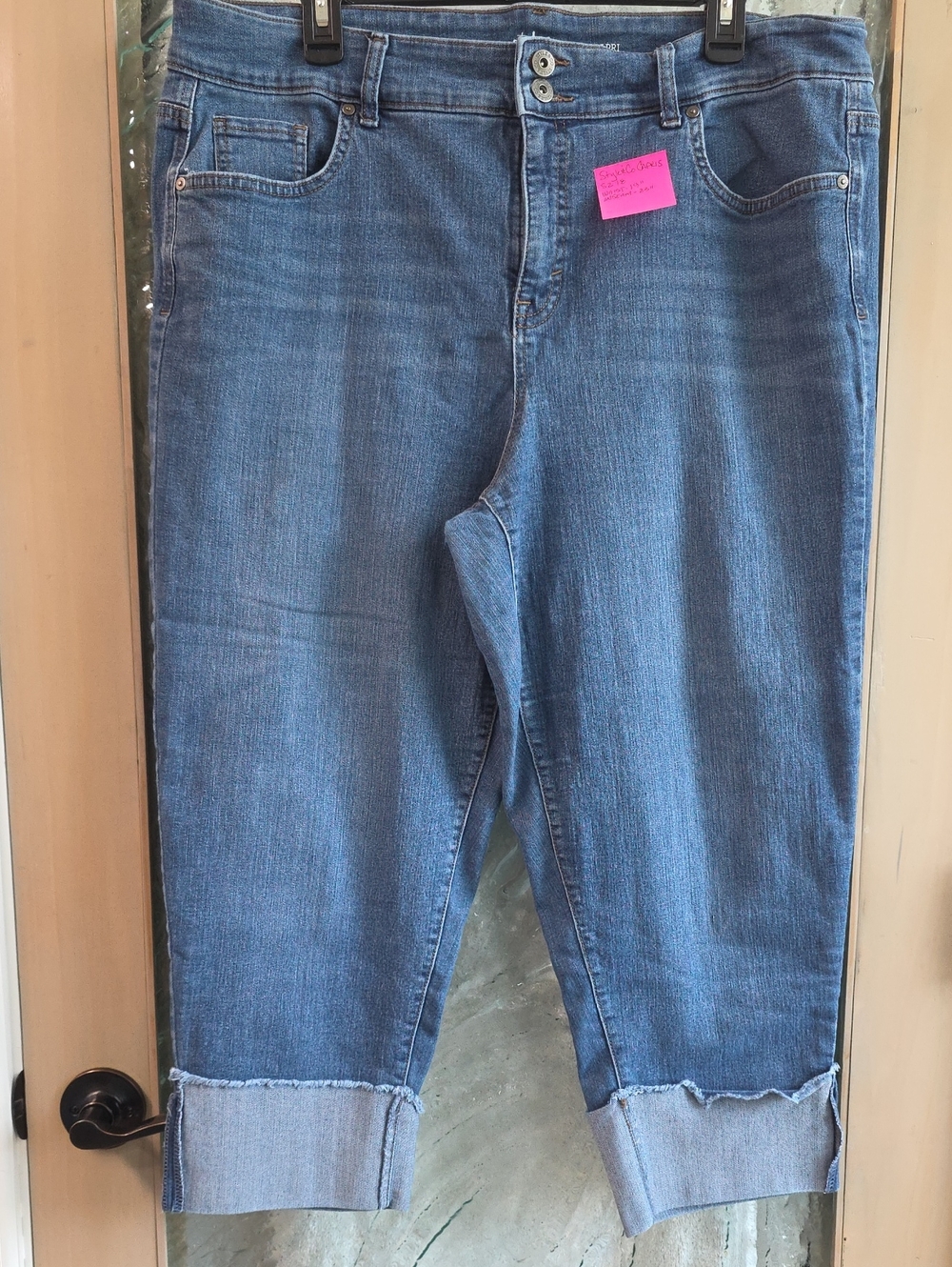 Style & Co. Blue Cropped Roll-Cuff Jeans